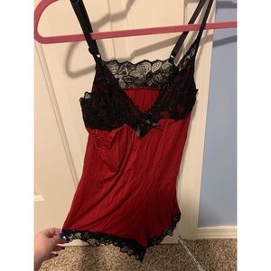 Fashion nova red nighttime romper